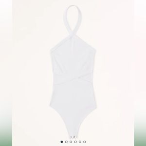 Side cutout halter bodysuit